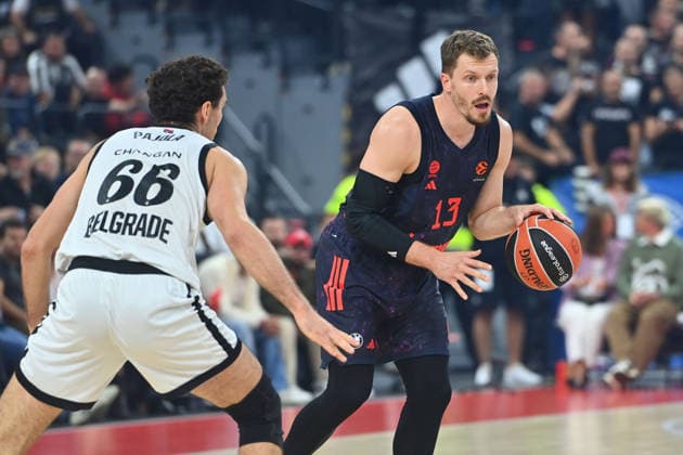 Andreas OBST FCB, Action, Basketball EuroLeague Matchup, 2026–2027 Season, FC Bayern Munich vs. Partizan Belgrade on October 2, 2026, S A P G A R D EN