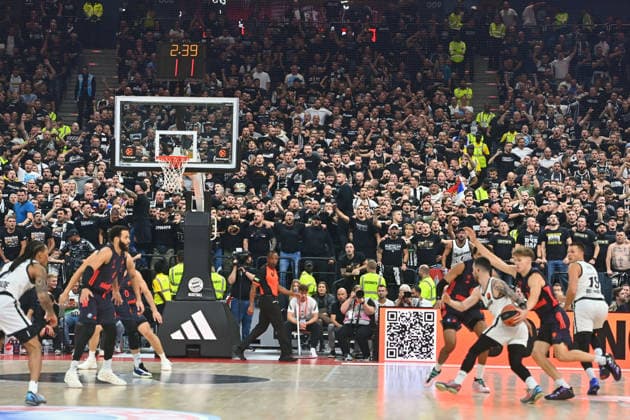 Fans, Belgrade Fan Block, EuroLeague Basketball, 2026–2027 Season, FC Bayern Munich vs. Partizan Belgrade on October 2, 2026, S A P G A R D EN
