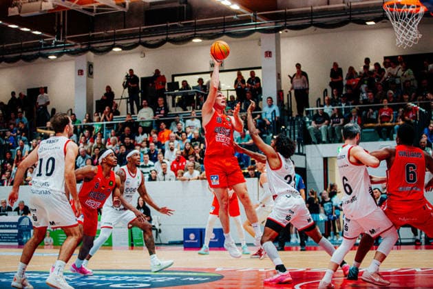 BB 2BL SBB Boerde Baskets vs. Giessen 46ers Till Gloger GIESSEN 46ers during the 2026–2027 season in the 2nd Barmer Basketball Bundesliga Pro A on Matchday 2: SBB Baskets vs. Giessen 46ers at the Wolfgang Lakenmacher Halle on October 2, 2026, in Magdeburg, Saxony-Anhalt, Germany