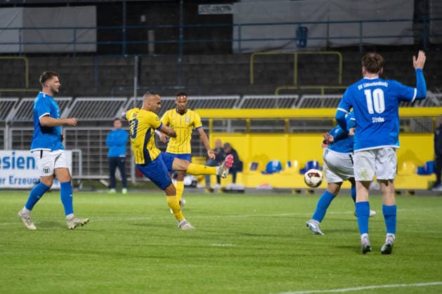 Soccer: Saxony Cup, 1 FC Lok Leipzig vs. SV Liebertwolkwitz, October 2, 2026; Djamal Ziane 13; Lok Leipzig with one shot on goal; Soccer: Wernesgrüner Saxony Cup 2026–2027, Round 3: 1 FC Lok Leipzig vs. SV Liebertwolkwitz on October 2, 2026, at Bruno Plache Stadium, Leipzig Copyright: xBEAUTIFULxSPORTS JanxKaeferx