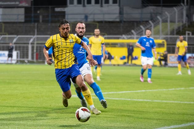 Soccer: Saxony Cup, 1 FC Lok Leipzig vs. SV Liebertwolkwitz, October 2, 2026; Eliyas Strasner 3, Lok Leipzig (Pascal Rosin 15), SV Liebertwolkwitz Soccer, Wernesgrüner Saxony Cup 2026–2027, Round 3: 1 FC Lok Leipzig vs. SV Liebertwolkwitz on October 2, 2026, at Bruno Plache Stadium, Leipzig Copyright: xBEAUTIFULxSPORTS JanxKaeferx