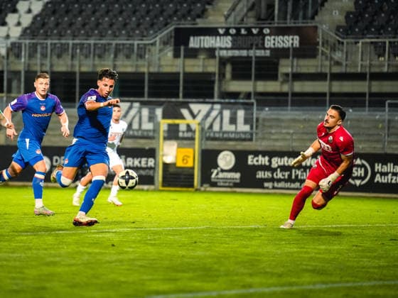October 2, 2026, xwppx, Regionalliga Southwest Soccer, SV Sandhausen vs. 1. FC Kaiserslautern II, Dion Hofmeister (1. FC Kaiserslautern II), Arthur Lyska (SV Sandhausen)