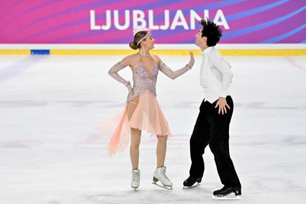 LJUBLJANA; SLOVENIJA - OCTOBER 02: Aneta Vaclavikova and William Lissauer of United States of America in action during the Junior Ice Dance - Rhythm Dance on the ISU Figure skating, Eiskunstlauf Junior Grand Prix Ljubljana 2026 in Hala Tivoli on October 02, 2026 in Ljubljana, Slovenia. (Photo by Igor Kupljenik Sports Press Photo). Copyright: xIgorxKupljenikx xSPPx Sportspressphoto_SPR243864