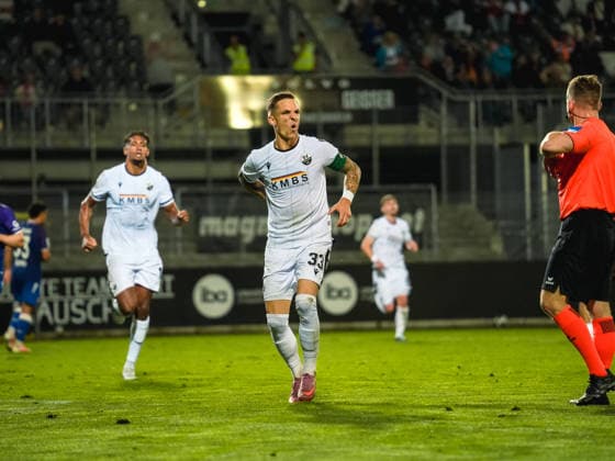 October 2, 2026, xwppx, Southwest Regional Soccer League, SV Sandhausen vs. 1. FC Kaiserslautern II – Jubilation after Marco Kehl Gomez s 1-0 goal for SV Sandhausen