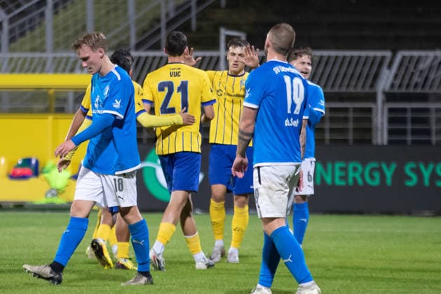 Soccer: Saxony Cup, 1 FC Lok Leipzig vs. SV Liebertwolkwitz, October 2, 2026; Goal scorer: Jonas Arcalean (17); Lok Leipzig celebrates its goal; Soccer: Wernesgrüner Saxony Cup 2026–2027, Round 3: 1 FC Lok Leipzig vs. SV Liebertwolkwitz on October 2, 2026, at Bruno Plache Stadium, Leipzig Copyright: xBEAUTIFULxSPORTS JanxKaeferx