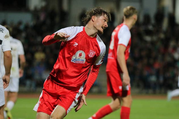 October 2, 2026 Men s Soccer 2026–2027 dachbleche24 State Cup, 2nd Round SG Reppichau vs. Hallescher FC Paul Greifzu Stadium, Dessau-Roßlau Niklas Kastenhofer, Hall, 3, red Dessau-Roßlau, Saxony-Anhalt, Germany