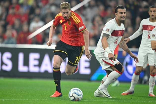 Belgium v Turkey - UEFA Nations League 2026 LIEGE, BELGIUM - OCTOBER 02 : De Bruyne Kevin forward of Belgium scores a goalduring the UEFA Nations League tournament league phase matchday 3 group A1 match between Belgium and Turkey on October 2, 2026 in Liege, Belgium, 02 10 2026 Liege Belgium  Copyright: xNicoxVereeckenx