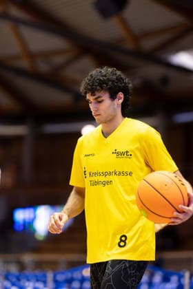 HAKRO Merlins Crailsheim vs. Tübingen Tigers, Men s, 2nd Bundesliga, Barmer 2 Basketball Bundesliga, Pro A, Matchday 2, 2026–2027 Season, October 2, 2026 Neil Schwanenberg Tigers Tübingen, No. 8 during warm-ups