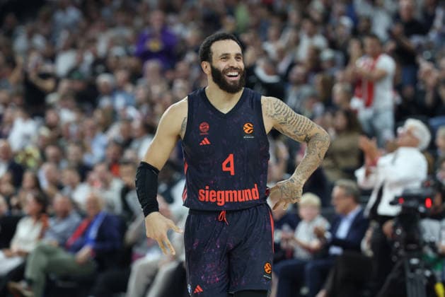 Duane Washington Jr. of FC Bayern Basketball, 04, celebrates a basket; celebration, emotion, GER, FC Bayern Basketball vs. Partizan Mozzart Bet Belgrade, basketball, EuroLeague, Matchday 3, 2026–2027 season, October 2, 2026, GER, FC Bayern Basketball vs. Partizan Mozzart Bet Belgrade, basketball, EuroLeague, Matchday 3, 2026–2027 season, October 2, 2026, Munich Copyright: xEibner-Pressefoto JennixMaulx EP_JML