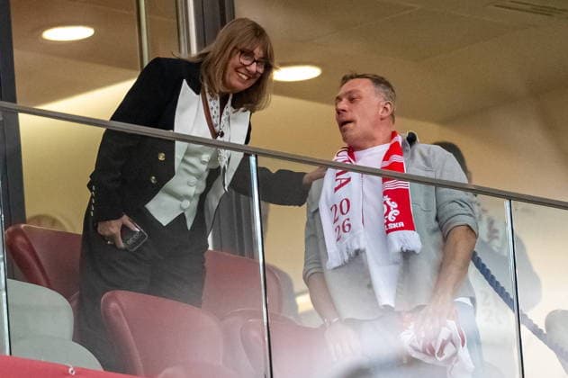 WARSAW, POLAND - OCTOBER 2: Iwona Lewandowska during the UEFA Nations League Group B4 Round 3 MD1 match between Poland nad Romania at PGE Narodowy on October 2, 2026 in Warsaw, Poland --- Pilka nozna. Liga Narodow. Polska - Rumunia. (Photo by Kai Taller Arena Akcji) NEWSPIX.PL --- newspix.pl POLAND OUT! 