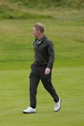 RECORD DATE NOT STATED 2nd October 2026; Kingsbarns Golf Links, Kingsbarns, Scotland; DP World Tour Golf, Alfred Dunhill Links Championship, Day 2; Ronan Keating walks off the 16th green at Kingsbarns Golf Links AlecxBrown