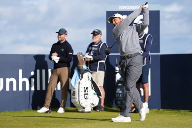 RECORD DATE NOT STATED 2nd October 2026; Kingsbarns Golf Links, Kingsbarns, Scotland; DP World Tour Golf, Alfred Dunhill Links Championship, Day 2; Tommy Fleetwood plays his tee shot on the 16th hole at Kingsbarns Golf Links AlecxBrown