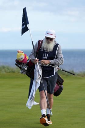 RECORD DATE NOT STATED 2nd October 2026; Kingsbarns Golf Links, Kingsbarns, Scotland; DP World Tour Golf, Alfred Dunhill Links Championship, Day 2; Lucas Herbert caddie Nick Pugh on the 15th hole at Kingsbarns Golf Links AlecxBrown