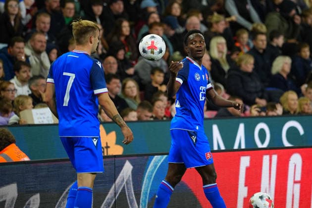 Slovakia U21, U 21 players during the UEFA U21 EURO 2027 qualifying match between England U21 and Slovakia U21 at bet365 Stadium, Stoke-on-Trent, England. (Photo by Jay Soundo) Copyright: xJayxSoundox xSportsxPressxPhotox Sportspressphoto_SPR243934