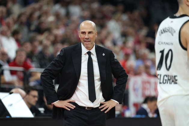 Joan Panarroya, Partizan Belgrade, Head Coach, GER, FC Bayern Basketball vs. Partizan Mozzart Bet Belgrade, Basketball, EuroLeague, Matchday 3, 2026–2027 Season, October 2, 2026, GER, FC Bayern Basketball vs. Partizan Mozzart Bet Belgrade, Basketball, EuroLeague, Matchday 3, 2026–2027 Season, October 2, 2026, Munich Copyright: xEibner-Pressefoto JennixMaulx EP_JML