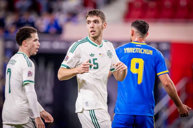 UKRAINE - NORTHERN IRELAND Ruairi McConville of Northern Ireland and Norwich City during UEFA Nations League - League B - Group B2 - Matchday 3 - football match between Ukraine and Northern Ireland. Anton Malatinsky Stadium, City Arena, Trnava, Slovakia, October 02, 2026. Photo by Branislav Racko Copyright: xx 080A9125