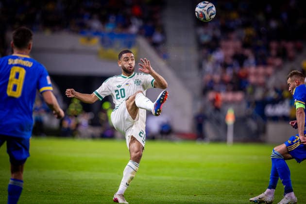 UKRAINE - NORTHERN IRELAND Brodie Spencer of Northern Ireland and Oxford United during UEFA Nations League - League B - Group B2 - Matchday 3 - football match between Ukraine and Northern Ireland. Anton Malatinsky Stadium, City Arena, Trnava, Slovakia, October 02, 2026. Photo by Branislav Racko Copyright: xx 080A9182