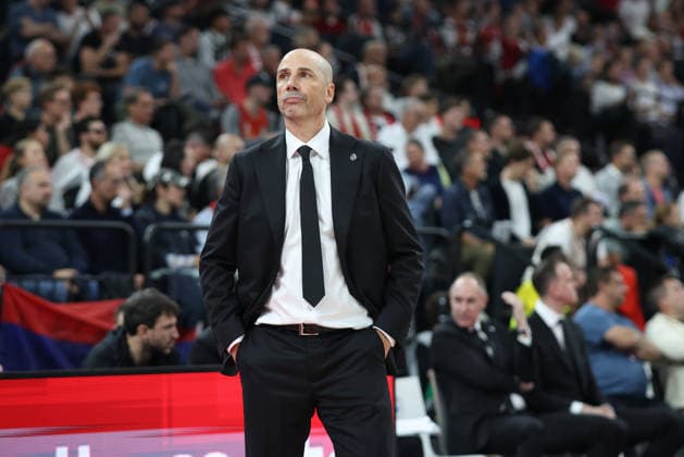 Joan Panarroya, Partizan Belgrade, Head Coach, GER, FC Bayern Basketball vs. Partizan Mozzart Bet Belgrade, Basketball, EuroLeague, Matchday 3, 2026–2027 Season, October 2, 2026, GER, FC Bayern Basketball vs. Partizan Mozzart Bet Belgrade, Basketball, EuroLeague, Matchday 3, 2026–2027 Season, October 2, 2026, Munich Copyright: xEibner-Pressefoto JennixMaulx EP_JML