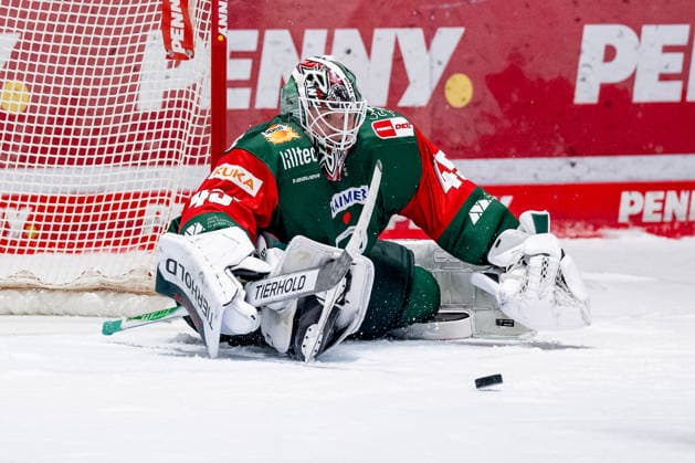 Tobias Ancicka, goaltender, Augsburger Panther, 45, clearing the puck (GER), Augsburger Panther vs. Grizzlys Wolfsburg, ice hockey, DEL, 2026–2027 season, Matchday 4, October 2, 2026. Photo by HMB Media, Heike Feiner Copyright: HMBxMedia HeikexFeiner