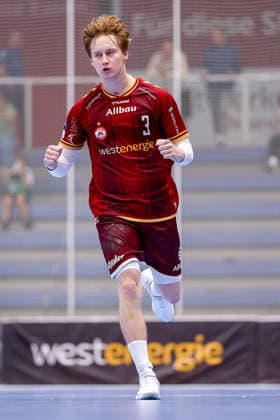 October 2, 2026, Matchday 6 of the 2nd Handball Bundesliga, TuSEM Essen vs. SC DHfK Leipzig, Felix Mart, TuSEM Essen 03, celebrating, North Rhine-Westphalia, Germany