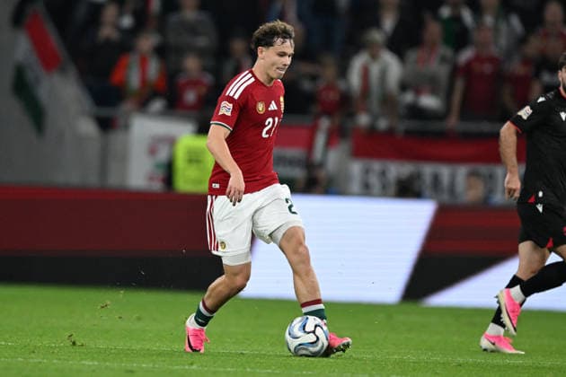 IPA89231312 - Alex Toth (Hungary) during the Nations League, Matchday 3, League B Group B2, between Hungary and Georgia, on October 2, 2026, at the Puskás Arena in Budapest, Hungary  Copyright: xVincenzoxOrlando IPAxSportx xx IPA89231312