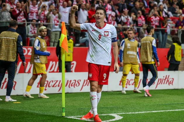 WARSZAWA 02.10.2026 MECZ 3. KOLEJKA GRUPA B4 LIGA NARODOW SEZON 2026 27: POLSKA - RUMUNIA --- UEFA NATIONS LEAGUE ROBERT LEWANDOWSKI RADOSC FOT. MARCIN SZYMCZYK FOTOPYK NEWSPIX.PL --- newspix.pl POLAND OUT! 