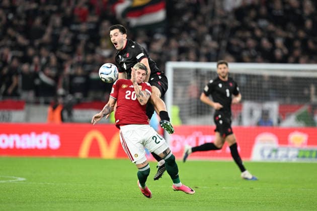 IPA89231646 - Milan Toth (Hungary) during the Nations League, Matchday 3, League B Group B2, between Hungary and Georgia, on October 2, 2026, at the Puskás Arena in Budapest, Hungary  Copyright: xVincenzoxOrlando IPAxSportx xx IPA89231646