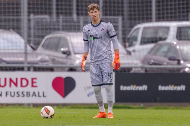 Nuremberg, Germany, October 2, 2026; Friendly Match 2026–2027: 1. FC Nuremberg vs. FC Ingolstadt 04; Pictured: Goalkeeper David Klein (FCI) at Sportpark Valznerweiher, Bavaria Copyright: xFotostandx xSchäferx
