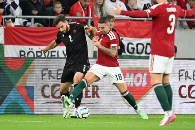 IPA89231663 - Otar Kakabadze (Georgia) against Zsolt Nagy (Hungary) during the Nations League, Matchday 3, League B Group B2, between Hungary and Georgia, on October 2, 2026, at the Puskás Arena in Budapest, Hungary  Copyright: xVincenzoxOrlando IPAxSportx xx IPA89231663