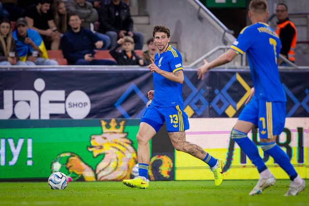 UKRAINE - NORTHERN IRELAND Illia Zabarnyi of Ukraine and Paris Saint Germain during UEFA Nations League - League B - Group B2 - Matchday 3 - football match between Ukraine and Northern Ireland. Anton Malatinsky Stadium, City Arena, Trnava, Slovakia, October 02, 2026. Photo by Branislav Racko Copyright: xx 080A9673
