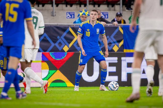 UKRAINE - NORTHERN IRELAND Oleh Ocheretko of Ukraine and Shakhtar Donetsk during UEFA Nations League - League B - Group B2 - Matchday 3 - football match between Ukraine and Northern Ireland. Anton Malatinsky Stadium, City Arena, Trnava, Slovakia, October 02, 2026. Photo by Branislav Racko Copyright: xx 080A9687