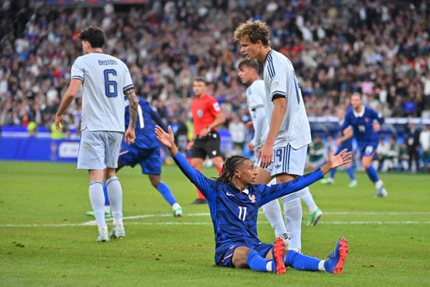 UEFA Nations League 2026, France vs Italy, Football Michael Olise of France dejected during the UEFA Nations League 2026 match between France and Italy at Stade de France on October 02, 2026 in Paris, France. Saint Denis Stade de France France