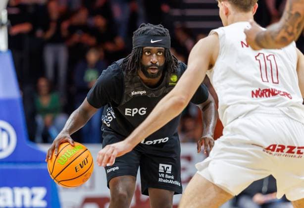 October 2, 2026 Basketball Season 2026–2027 2nd Bundesliga Pro A Matchday 2 Nuremberg Falcons Basketball Club NBC EPG Baskets Koblenz Sports Photo Zink DaMa xdaxmax Tyren Moore 5, EPG Guardians Koblenz Lars Lenke 11, Nuremberg Falcons BC NBC