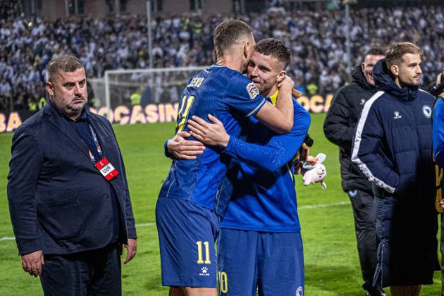 October 2, 2026: Edin Džeko of Bosnia and Herzegovina after the Nations League soccer match between Bosnia and Herzegovina and Sweden on October 2, 2026 in Zenica. Photo by Ludvig Thunman. BILDBYRAN code LT LT0823 soccer football fotball Nations League UEFA Nations League Bosnia and Herzegovina Sweden Sweden A BBENG  Copyright: LUDVIGxTHUNMAN BB261002LT210