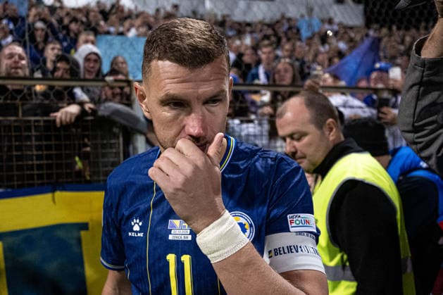October 2, 2026: Edin Džeko of Bosnia and Herzegovina after the Nations League soccer match between Bosnia and Herzegovina and Sweden on October 2, 2026 in Zenica. Photo by Ludvig Thunman. BILDBYRAN code LT LT0823 soccer football fotball Nations League UEFA Nations League Bosnia and Herzegovina Sweden Sweden A BBENG  Copyright: LUDVIGxTHUNMAN BB261002LT212