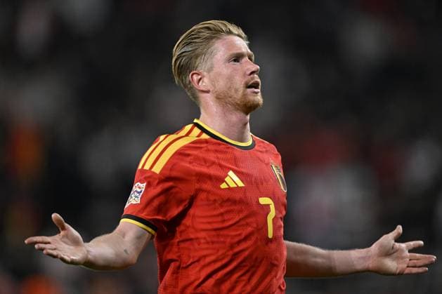 LIEGE - Kevin de Bruyne of Belgium celebrates his goal during the UEFA Nations League match between Belgium and Turkey at Stade Maurice Dufrasne on October 2, 2026 in Liege, Belgium. ANP UEFA Nations League 2026 27 xVIxANPxSportx xGerritxvanxKeulenxIVx 571286582 originalFilename: 571286582.jpg