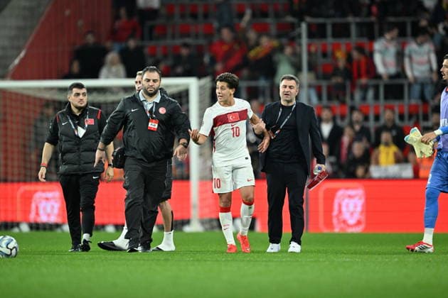 Belgium v Turkiye - UEFA Nations League LIEGE, BELGIUM - OCTOBER 02: Arda Guler (10) of Turkiye reacts during the UEFA Nations League A match between Belgium and Turkiye at Maurice Dufrasne Stadium in Liege, Belgium on October 02, 2026. Mustafa Yalcin Anadolu Liege Belgium. Editorial use only. Please get in touch for any other usage.  Copyright: x2026xAnadoluxMustafaxYalcinx