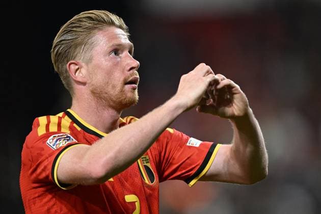 LIEGE - Kevin de Bruyne of Belgium celebrates his goal during the UEFA Nations League match between Belgium and Turkey at Stade Maurice Dufrasne on October 2, 2026 in Liege, Belgium. ANP UEFA Nations League 2026 27 xVIxANPxSportx xGerritxvanxKeulenxIVx 571286696 originalFilename: 571286696.jpg