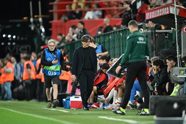 Belgium v Turkiye - UEFA Nations League LIEGE, BELGIUM - OCTOBER 02: Head coach of Turkiye, Vincenzo Montella follows the UEFA Nations League A match between Belgium and Turkiye at Maurice Dufrasne Stadium in Liege, Belgium on October 02, 2026. Mustafa Yalcin Anadolu Liege Belgium. Editorial use only. Please get in touch for any other usage. Copyright: x2026xAnadoluxMustafaxYalcinx