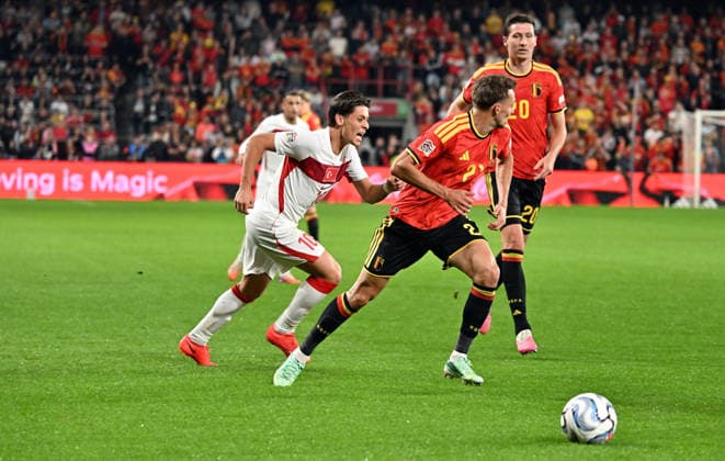 Belgium v Turkiye - UEFA Nations League LIEGE, BELGIUM - OCTOBER 02: Arda Guler (10) of Turkiye in action during the UEFA Nations League A match between Belgium and Turkiye at Maurice Dufrasne Stadium in Liege, Belgium on October 02, 2026. Dursun Aydemir Anadolu Liege Belgium. Editorial use only. Please get in touch for any other usage.  Copyright: x2026xAnadoluxDursunxAydemirx