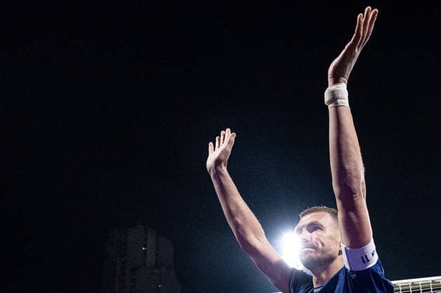 261002 Edin Džeko of Bosnia and Herzegovina after the Nations League soccer match between Bosnia and Herzegovina and Sweden on October 2, 2026 in Zenica. Photo by Ludvig Thunman. BILDBYRAN code LT LT0823 soccer football fotball Nations League UEFA Nations League Bosnia and Herzegovina Sweden Sweden A BBENG  Copyright: LUDVIGxTHUNMAN BB261002LT221