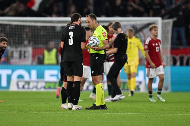 IPA89234175 - Final greetings from the players during the Nations League phase, Matchday 3, League B Group B2, between Hungary and Georgia, on October 2, 2026, at the Puskás Arena in Budapest, Hungary  Copyright: xVincenzoxOrlando IPAxSportx xx IPA89234175