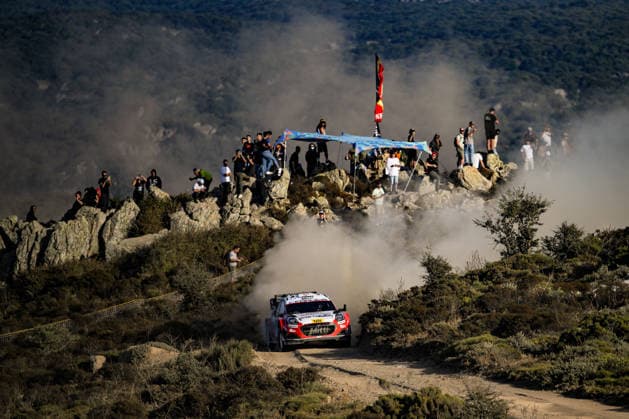 IPA89235221 - Driver M?rti?ö Sesks and co-driver Ren?rs Francis of the M Ford World Rally Team, driving a Ford Puma Rally1, are in second place on the second day of the 2026 FIA World Rally Championship WRC, Motorsport Rallye, WM Rally Italia Sardegna on October 2 in Alghero, Sardinia, Italy. Copyright: xLucaxBarsali IPAxSportx xx IPA89235221