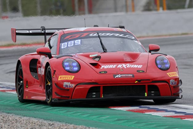 GT World Challenge Europe powered by AWS Barcelona 2026 Aliaksandr Mayikhin, of Pure Rxcing, drives a Porsche 911 GT3 R (992) EVO during free practice 1 of the GT World Challenge Europe powered by AWS 2026 at the Barcelona-Catalunya Circuit in Barcelona, Spain, on October 2, 2026. Barcelona Barcelona Spain Copyright: xUrbanandsportx originalFilename:valls-gtworldc261102_npZa7