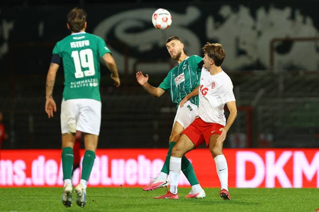 9 Selim Ajkic, VfB Lübeck, 3 Albin Nishori Eimsbütteler TV Men’s Soccer I Regionalliga Nord I 2026–2027 Season I Matchday 12 I VfB Lübeck vs. Eimsbütteler TV I October 2, 2026 I Stadion an der Lohmühle