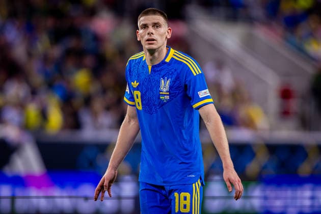 UKRAINE - NORTHERN IRELAND Oleh Ocheretko of Ukraine and Shakhtar Donetsk during UEFA Nations League - League B - Group B2 - Matchday 3 - football match between Ukraine and Northern Ireland. Anton Malatinsky Stadium, City Arena, Trnava, Slovakia, October 02, 2026. Photo by Branislav Racko Copyright: xx 080A0172