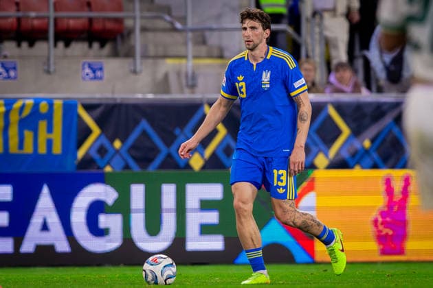 UKRAINE - NORTHERN IRELAND Illia Zabarnyi of Ukraine and Paris Saint Germain during UEFA Nations League - League B - Group B2 - Matchday 3 - football match between Ukraine and Northern Ireland. Anton Malatinsky Stadium, City Arena, Trnava, Slovakia, October 02, 2026. Photo by Branislav Racko Copyright: xx 080A0190