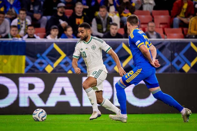 UKRAINE - NORTHERN IRELAND Brodie Spencer of Northern Ireland and Oxford United during UEFA Nations League - League B - Group B2 - Matchday 3 - football match between Ukraine and Northern Ireland. Anton Malatinsky Stadium, City Arena, Trnava, Slovakia, October 02, 2026. Photo by Branislav Racko Copyright: xx 080A8694