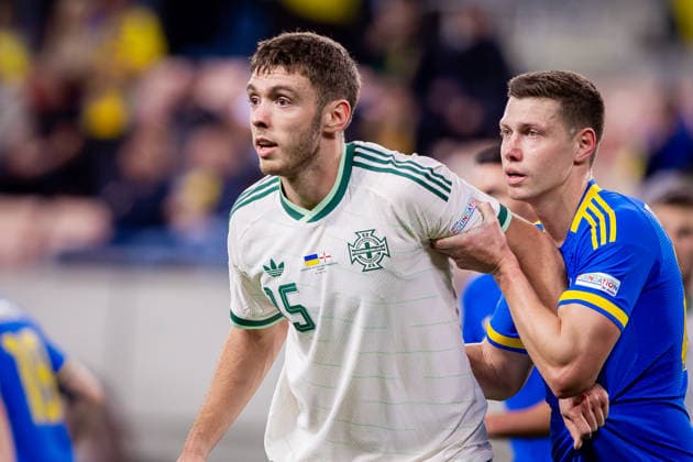 UKRAINE - NORTHERN IRELAND Ruairi McConville of Northern Ireland and Norwich City during UEFA Nations League - League B - Group B2 - Matchday 3 - football match between Ukraine and Northern Ireland. Anton Malatinsky Stadium, City Arena, Trnava, Slovakia, October 02, 2026. Photo by Branislav Racko Copyright: xx 080A9152
