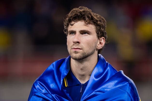 UKRAINE - NORTHERN IRELAND Illia Zabarnyi of Ukraine and Paris Saint Germain during UEFA Nations League - League B - Group B2 - Matchday 3 - football match between Ukraine and Northern Ireland. Anton Malatinsky Stadium, City Arena, Trnava, Slovakia, October 02, 2026. Photo by Branislav Racko Copyright: xx 080A8569